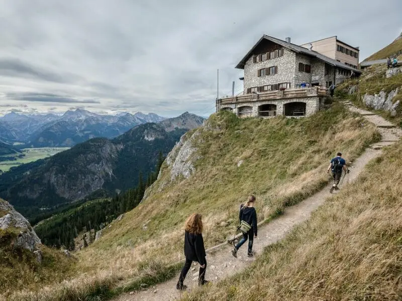 Wanderer in den bayerischen Alpen