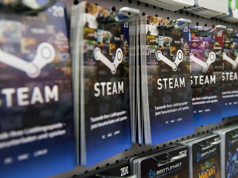 Gutscheinkarten der Downloadplattform Steam