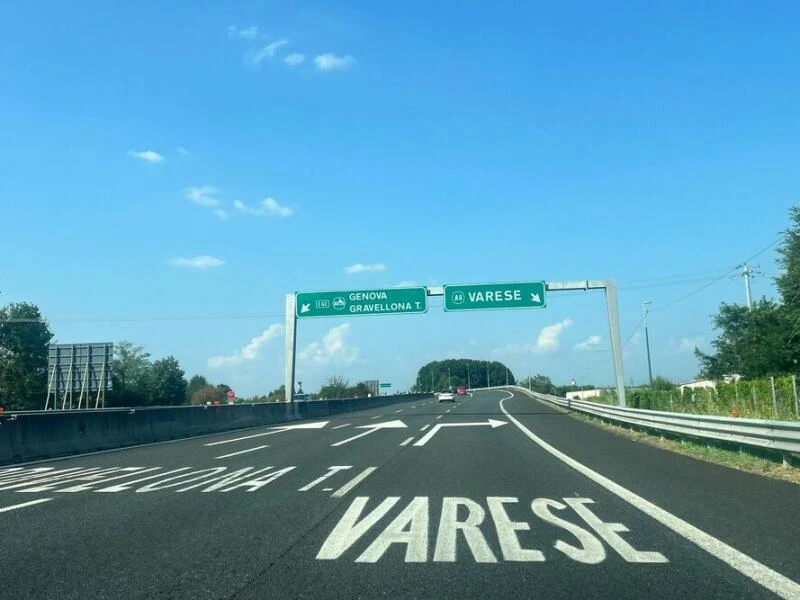 Autobahn zwischen Mailand und Varese