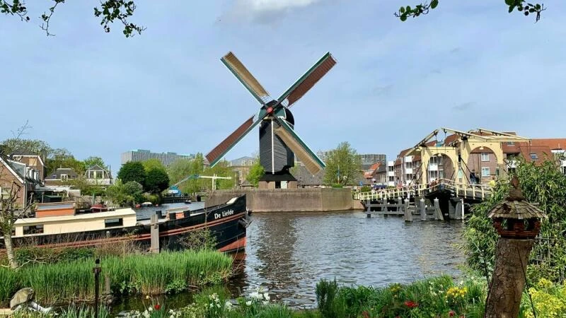 Stadtansicht von Leiden in den Niederlanden