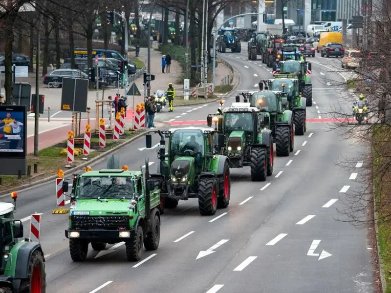 Protest der Landwirte - Hamburg