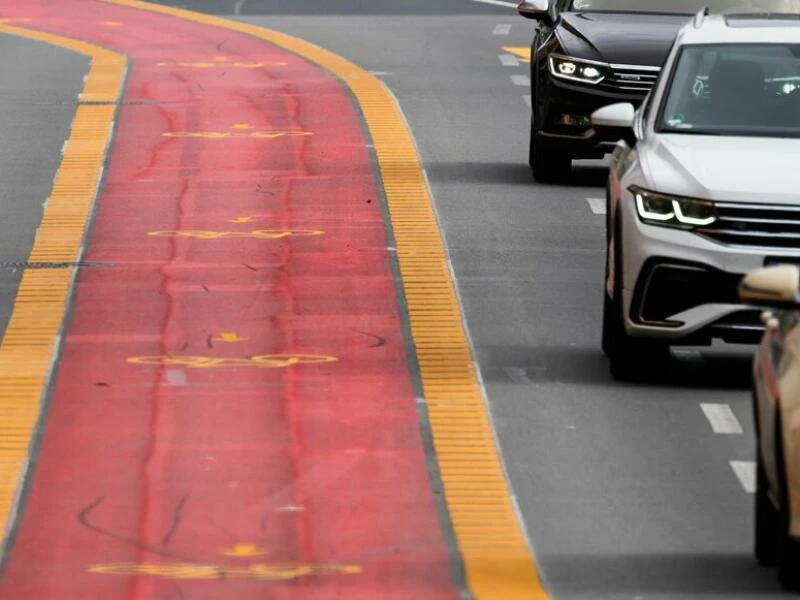 Verkehrsversuch am Blauen Wunder