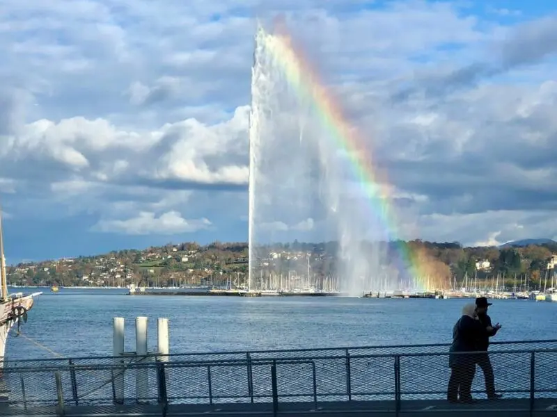 Genf - Wasserfontäne Jet d’Eau