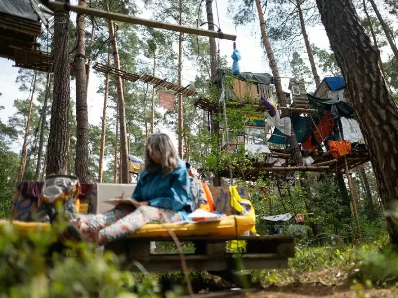 Anti-Tesla-Protestcamp in Grünheide