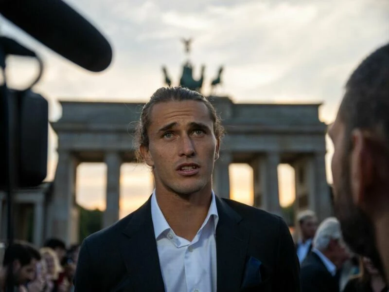 Laver Cup Präsentation am Brandenburger Tor