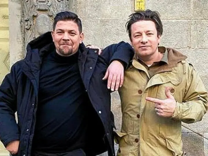 Tim Mälzer und Jamie Oliver haben sich in Berlin getroffen.