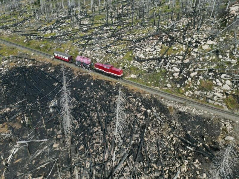 Großbrand am Brocken im Harz