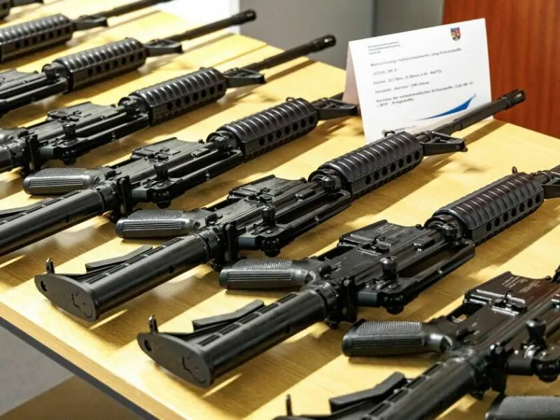 Bundespolizei präsentiert sichergestellte Schusswaffen