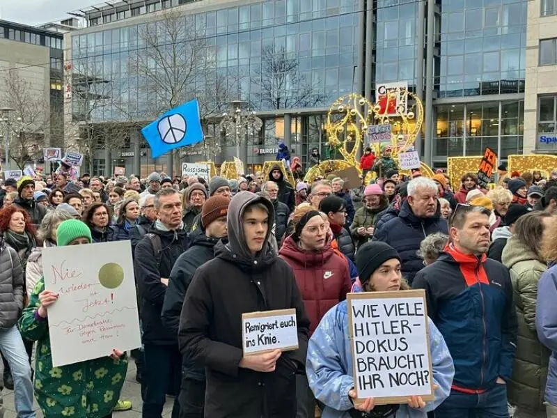 Demonstration gegen rechts in Magdeburg