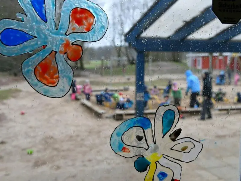 Blick in Kindergarten-Garten