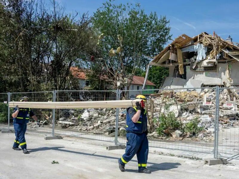 Reihenhaus in Memmingen eingestürzt