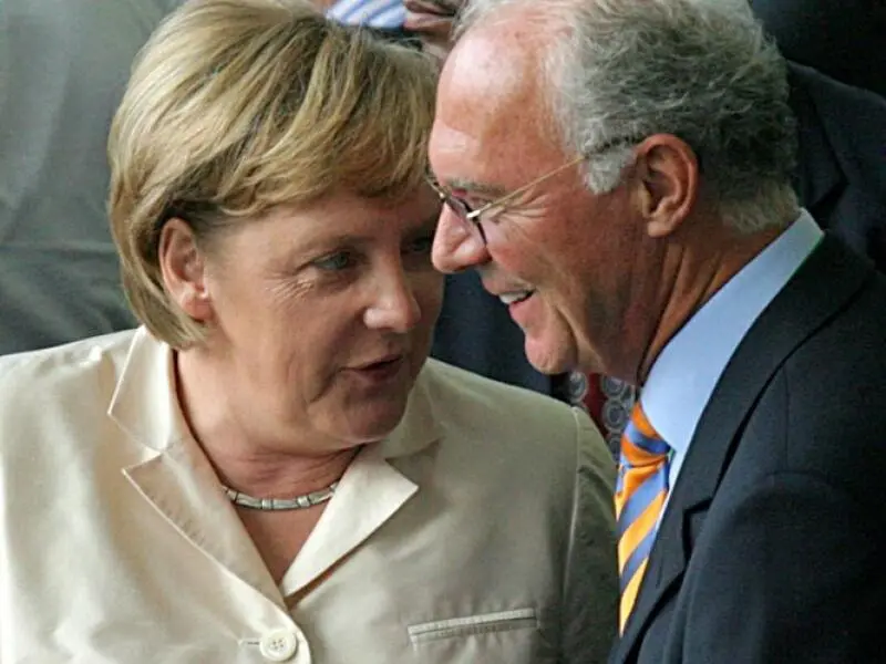 Angela Merkel und Franz Beckenbauer