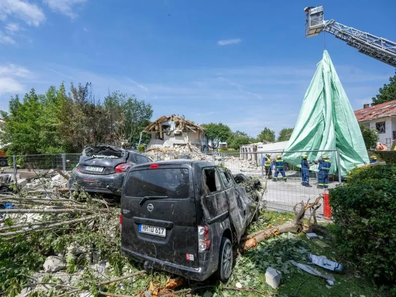 Reihenhaus in Memmingen eingestürzt