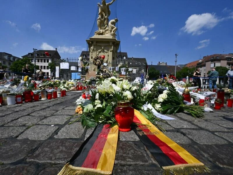 Nach der Messerattacke in Mannheim - Gedenken