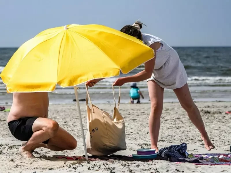 Sonnenschirm am Strand