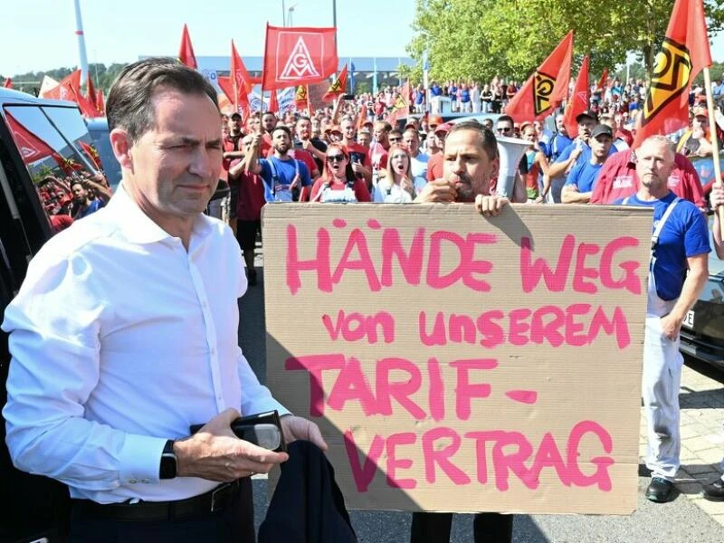 Proteste bei VW in Zwickau