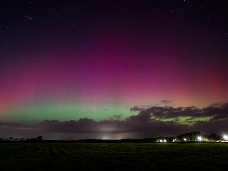 Polarlichter über dem Norden Schleswig-Holsteins