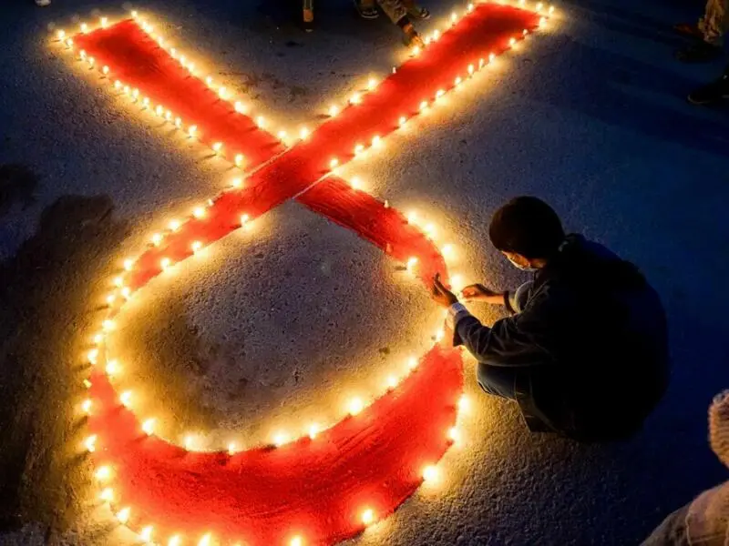 Symbol für Solidarität mit HIV-Infizierten