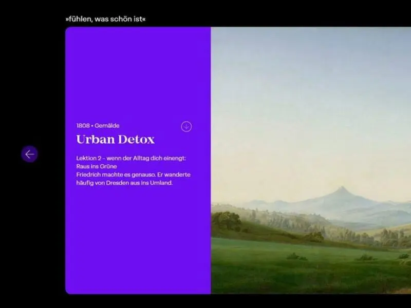 Screenshot der Online-Ausstellung von C.D. Friedrich