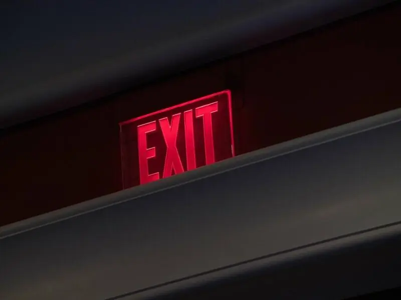 Ein Exit Zeichen