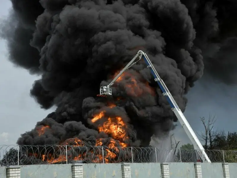 Explosion in einem Treibstoffdepot in Russland