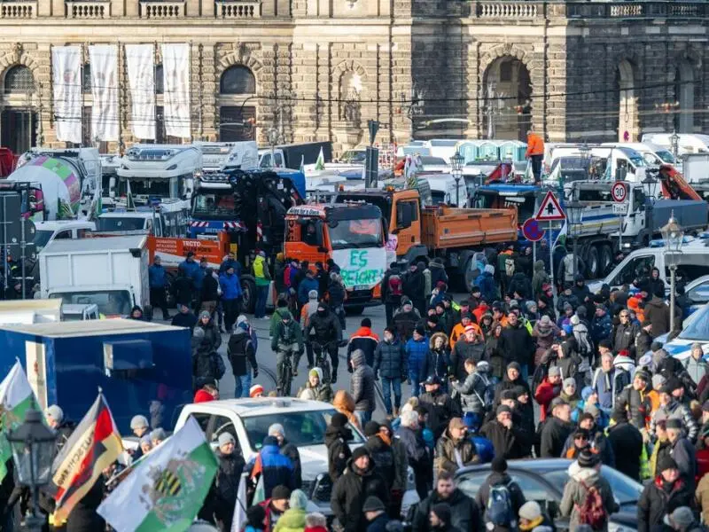 Bauernproteste: Dresden