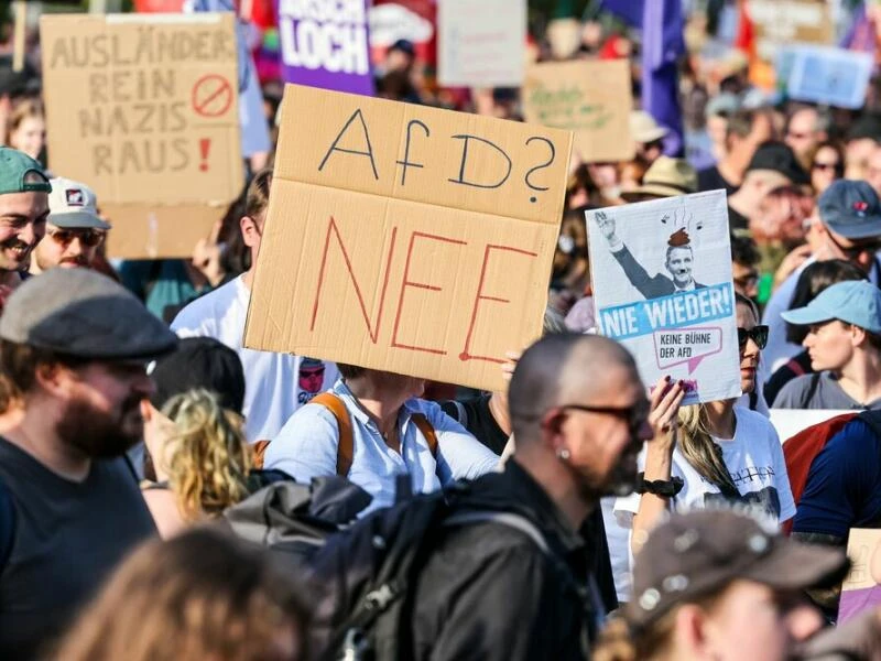 Protest gegen die AfD