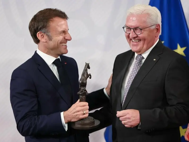 Staatsbesuch Frankreichs Präsident Macron - Münster