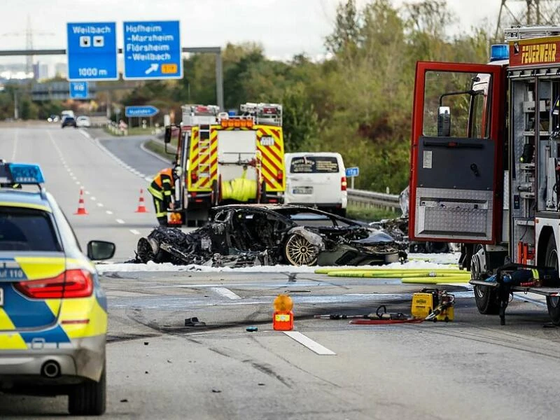 Unfall auf Autobahn A 66