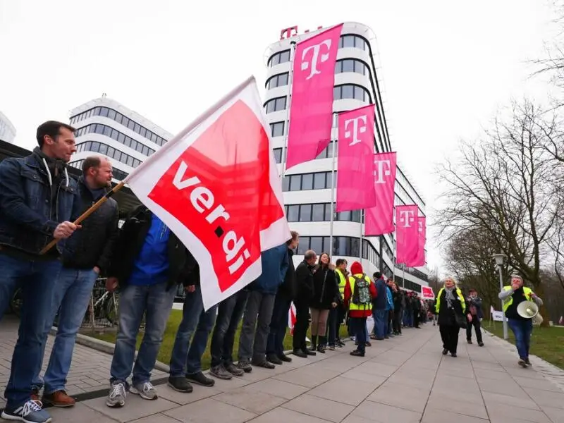 Warnstreik von Telekom-Mitarbeitern
