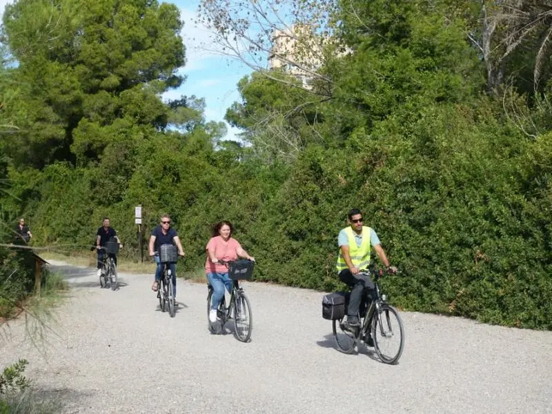 Fahrradfahrer im Naturpark Albufera