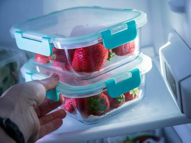 Erdbeeren im Kühlschrank