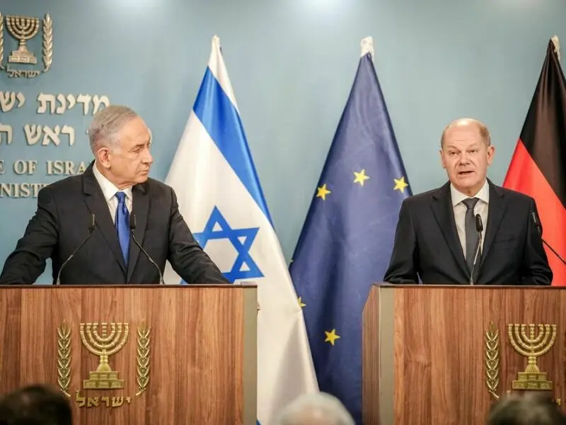 Benjamin Netanjahu und Olaf Scholz