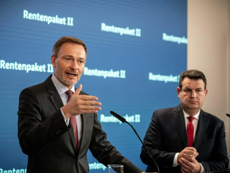 Finanzminister Lindner (l.) und Sozialminister Heil