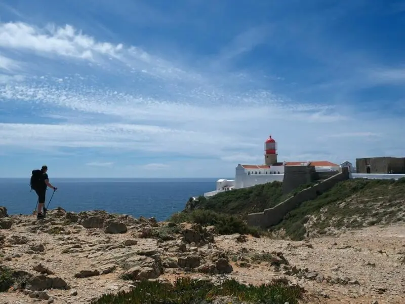 Portugal - Blick zum Leuchtturm am  Cabo de São Vicente