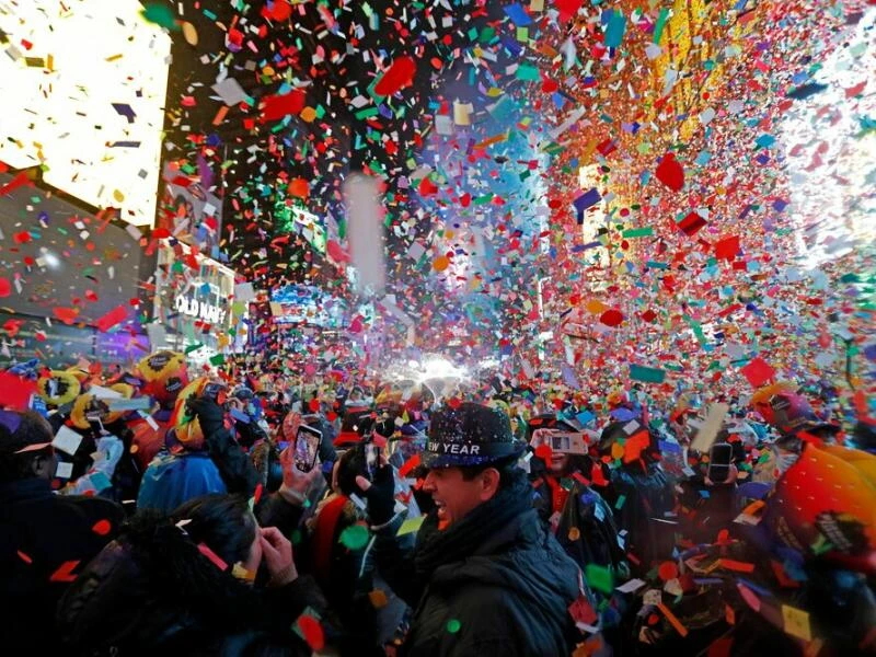 Silvester am Times Square in New York