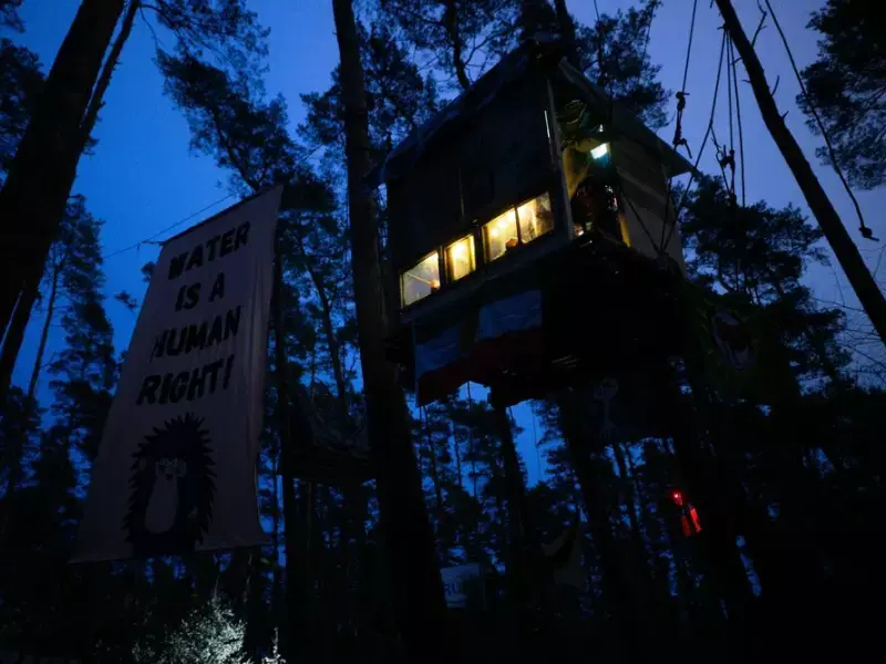 Aktivisten besetzen Waldstück bei Tesla-Werk in Grünheide