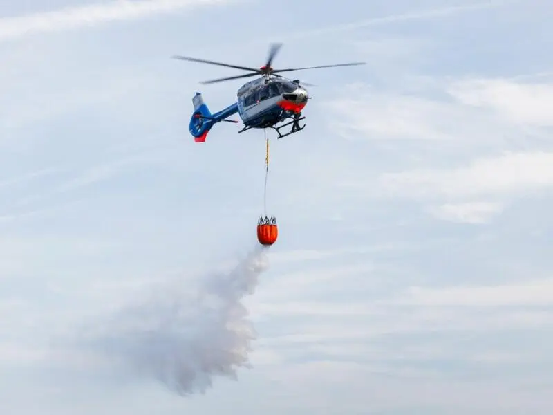 Übung der neuen Polizeihubschrauber in Rheinland-Pfalz