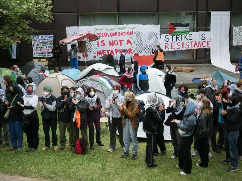 Protest an Freier Universität Berlin