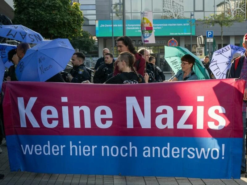 Landesparteitag AfD Hessen - Protest