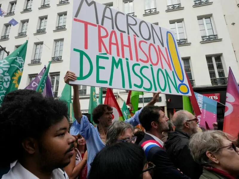 Demonstration gegen Macron in Frankreich