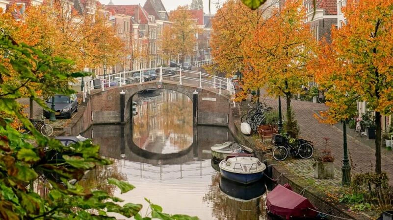 Grachten im herbstlichen Leiden