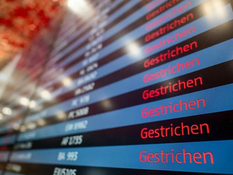 Warnstreik an deutschen Flughäfen