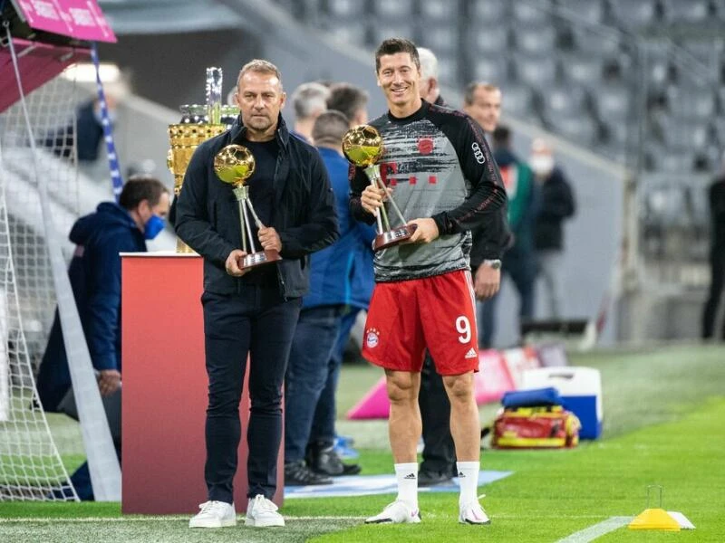 Hansi Flick und Robert Lewandowski