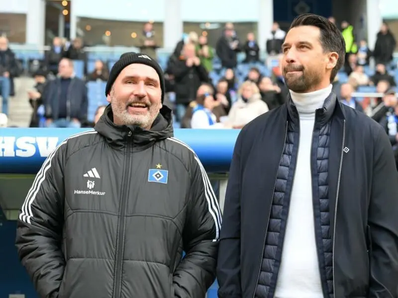Tim Walter und Jonas Boldt beim Hamburger SV