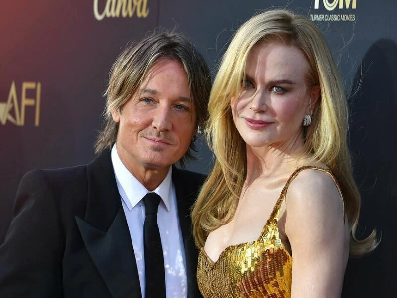 Keith Urban, links, und Nicole Kidman