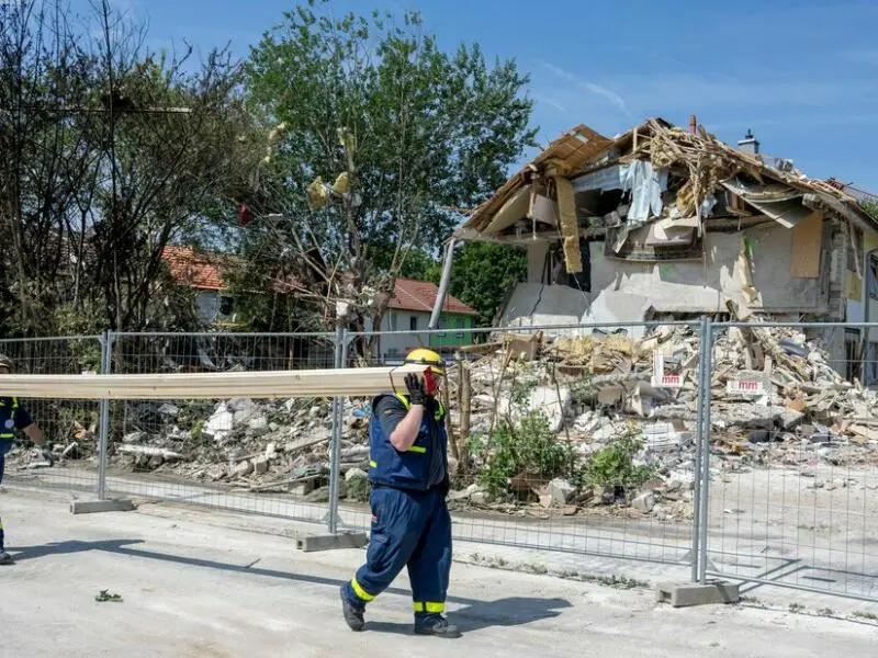 Reihenhaus in Memmingen eingestürzt