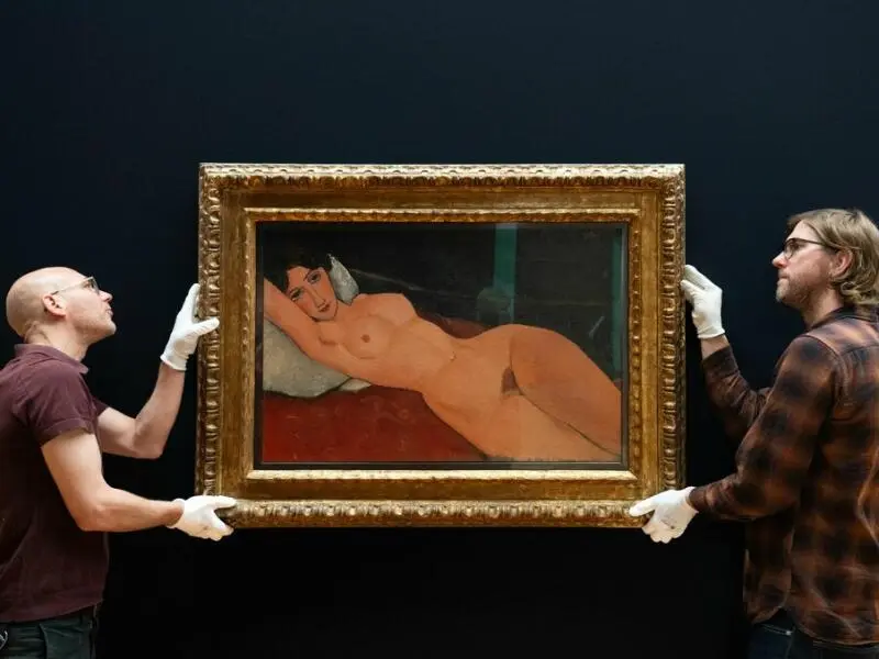 Vorbereitung der Modigliani-Ausstellung