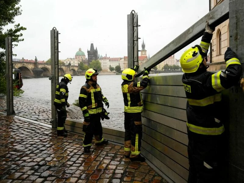 Vorbereitung auf Hochwasser in Tschechien