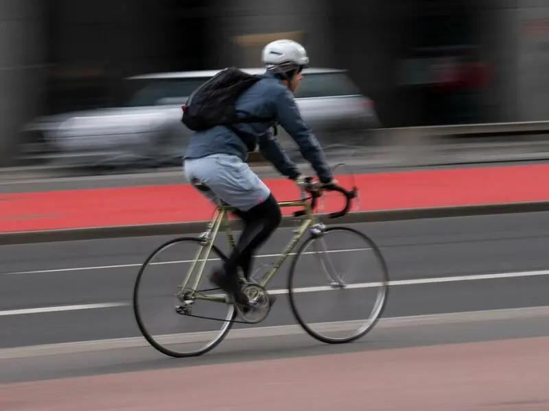 Fahrradfahrer in der Stadt